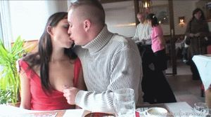 Pulling out her tit for a sexy pinch in public