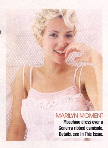Cute babe Scarlett Johansson looking like Marilyn