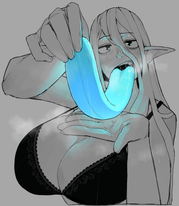 long blue tongue