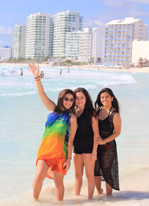 Three slutty lil Spics cockteases posing on the beach