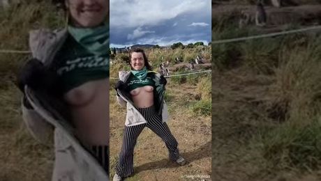 Fleshing tits outdoor