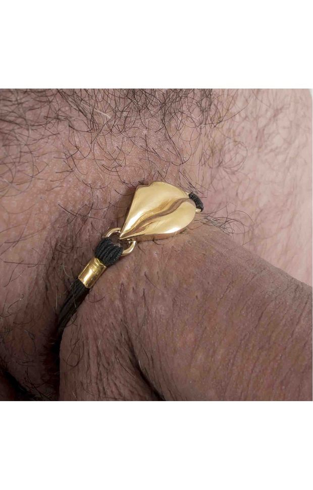 Ready for It? - Penis Bracelet with Gold Marilyn Lips