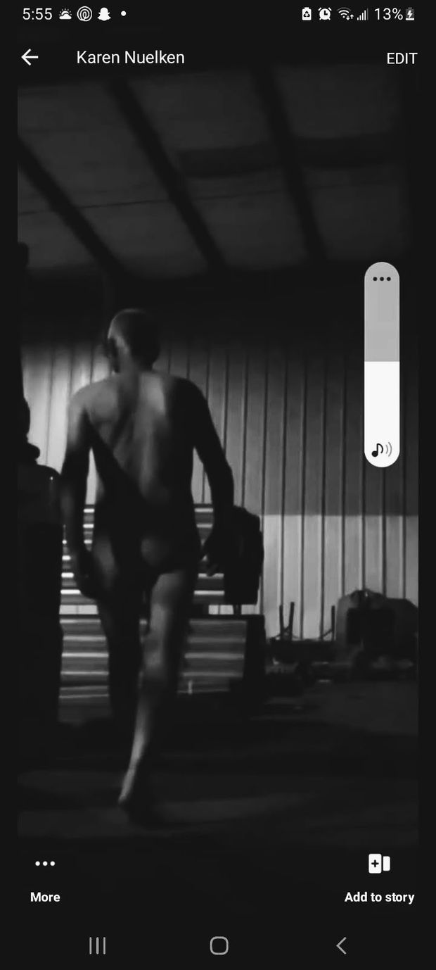 Nude male from behind