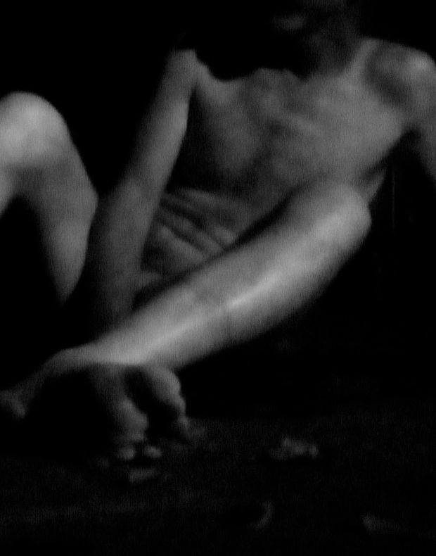 Exhausted  nude male