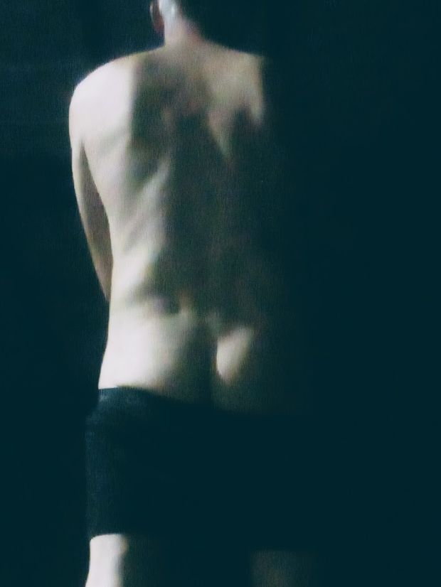 Behind b/w male ass