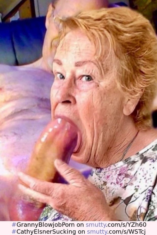 Cathy Blowjob Slut Granny Sucking off a Big Fat Cock