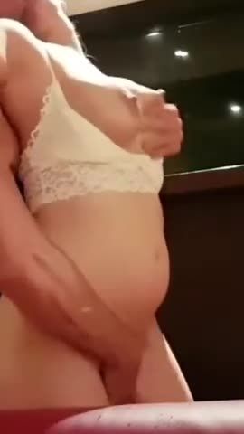 squirting milk while he plays with her pussy