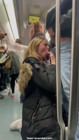 sucking on the subway