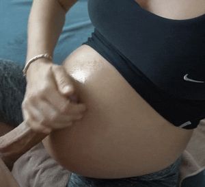 Hot Preggo HJ - The Cock & The Belly