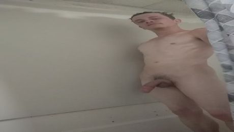 I recorded my step brother while he took a shower with his thick cock