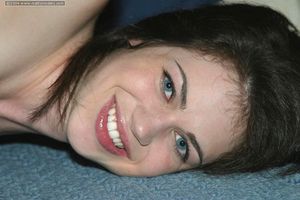 Brunette chick next door Faith takes the plunge and Strips Naked #13