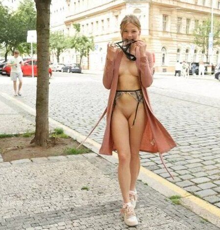 teen naked in the street