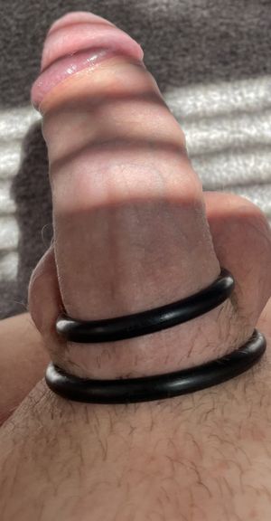 Sun on my ringed cock whilst edging