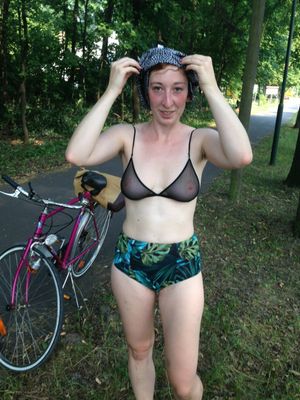 "Look...I am all sweaty and now you can see my nips"