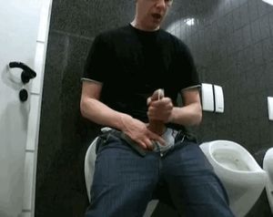 Getting freaky in the men's room 3