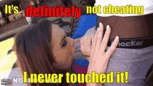 It's definitely not cheating, I never touched it! He had his boxers on the entire time...