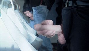 Stroking it in the men's room