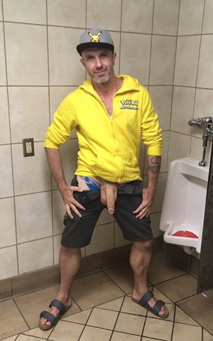 Pokemon hunting in the men's room