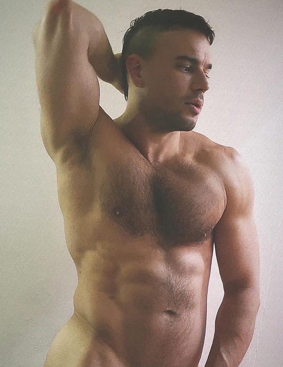 Hairy model posed