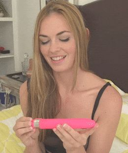 excited to try her new toy