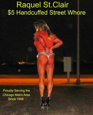Tanned Blonde Street Whore Working the Street in Bondage