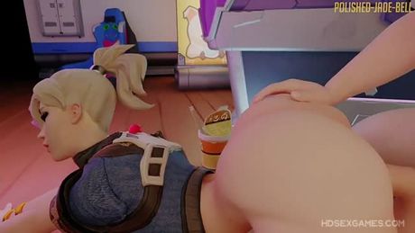 Mercy Doggystyle (polishedjadebell) Overwatch