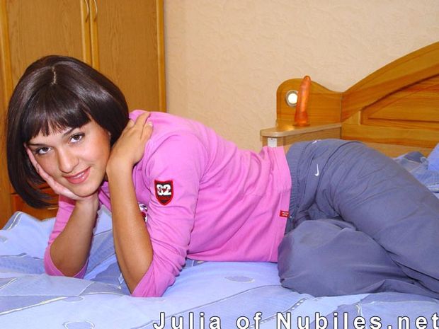 Wild teen Julia sucks on a Dildo and Slides it in her Pussy #5