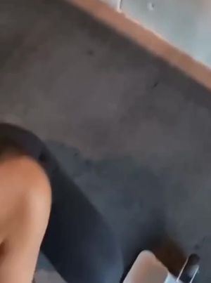 Slutty lil raven haired slut blows a random guy at the gym