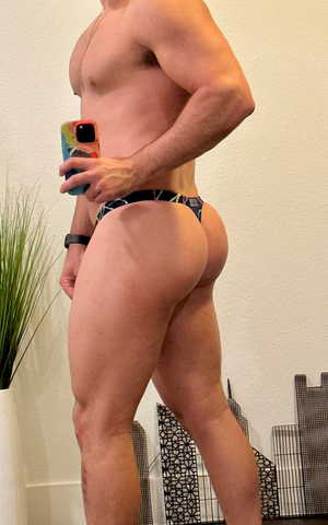 Bubble butt thong wearer