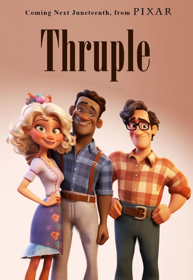 Coming Next Juneteenth from Pixar, it's Thruple, A blonde wife makes her white boi husband to find a Big Black Man to fuck her.