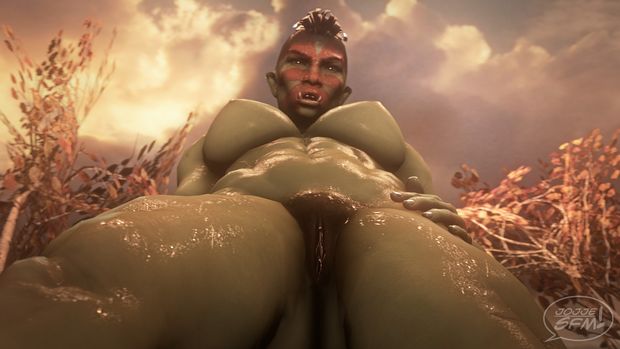 3d skyrim shadbo the orcess orc jojje hairy