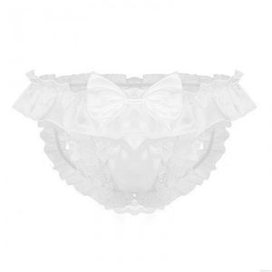 Sexy Noeud papillon String en dentelle Culotte String Élastique Slip Poche bombée poule mouillée lingerie Pour des hommes Sous-vêtement Slips