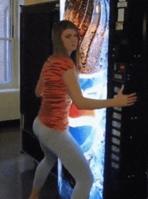 Humping the vending machine.