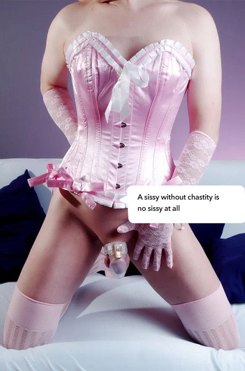 Darling, you know how much I love embracing my sissy role. Let me wear a chastity device to provide you with absolute pleasure.