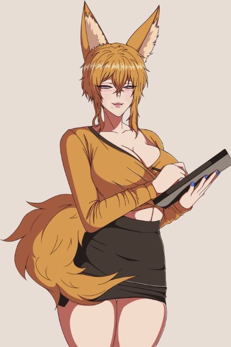 Kitsune office lady Artist DemonDog17