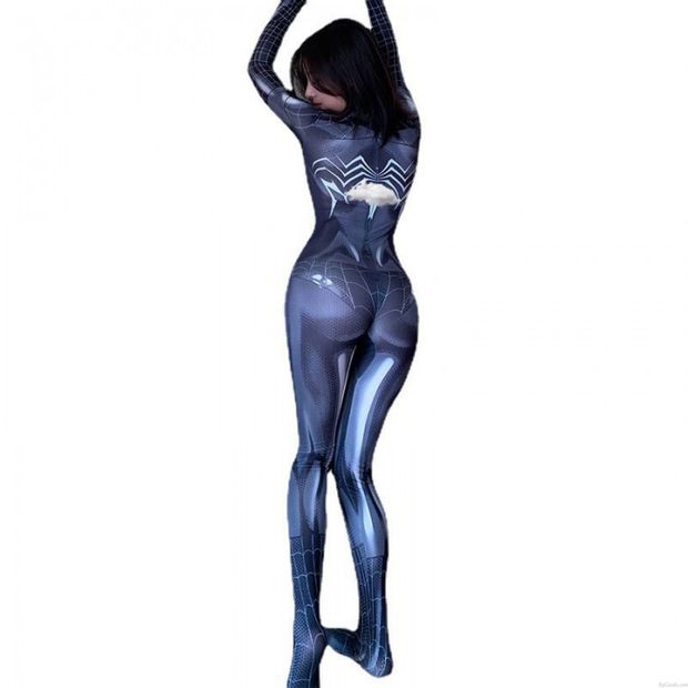 Sexy Spider Man Cosplay Ohne Schritt Rollenspiel Exotisch Teddy Bodystocking Nachtclub-Bar Kostüme Frech Damen Body Unterwäsche