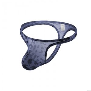 Sexy dünnes transparentes Netz Leoparden-Tanga Schwacher Anstieg G-String-Unterhose Ausbuchtungsbeutel Sissy Dessous für Herrenunterwäsche Slip