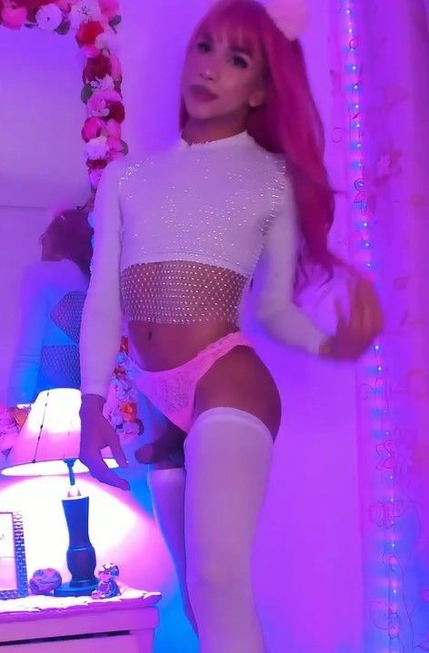 Cutie with a dick in sexy outfit