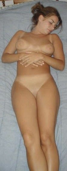 Someone’s wife drunk and passed out. She doesn’t even know this pic exists.