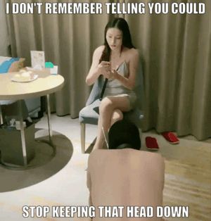 She didn't allow you to look at her sexy legs