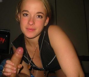 She's about to take that stiff dick in her sexy warm mouth...