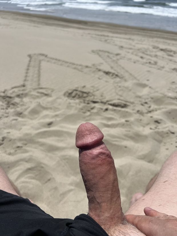 hard on the beach