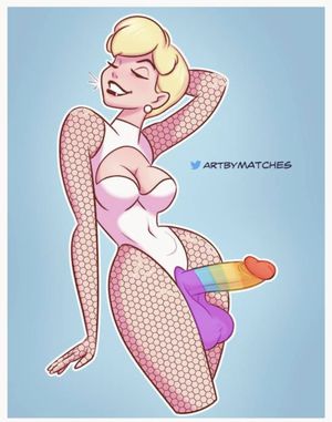 This is the biggest rainbow strapon I could find how does it look?