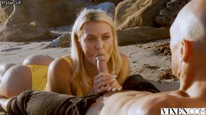 Natalia Starr beach blowjob and hard fucking #1
