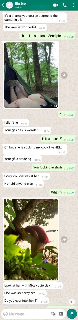 Your gf went hiking with your older brother 1