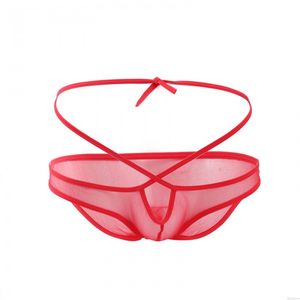 Sexy Kreuz und quer Netz transparent G-String elastisch Unterhosen Sissy Dessous Unterwäsche Herren-Slips Tanga Höschen