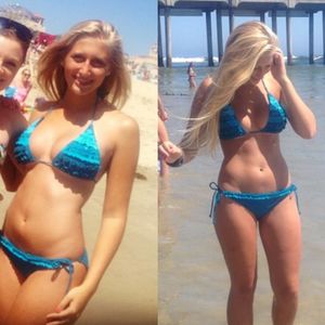 Perfect set of tits on this blondie teen
