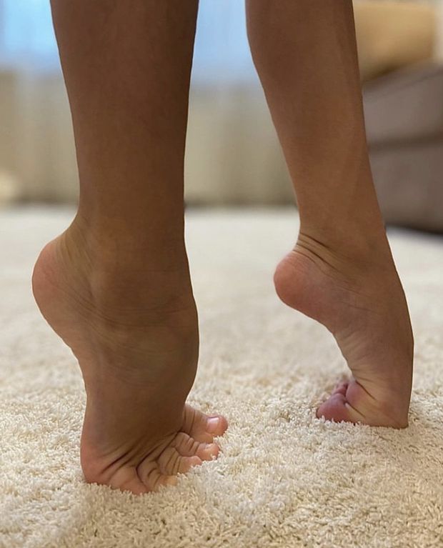 Sweet lil feet to stroke a huge rock hard boner