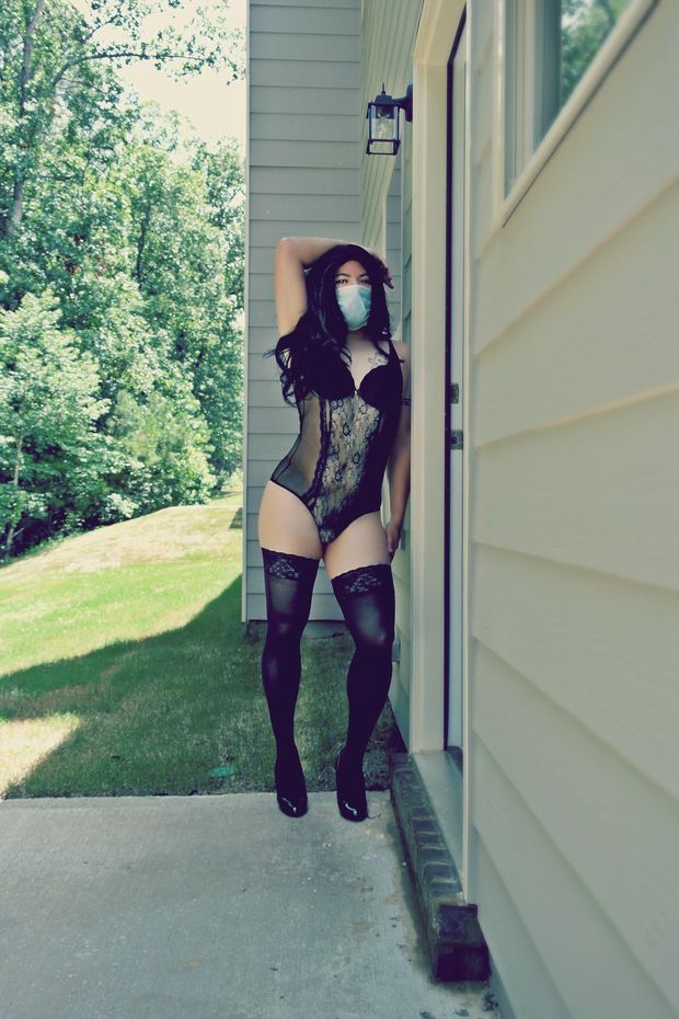 Lingerie on the patio