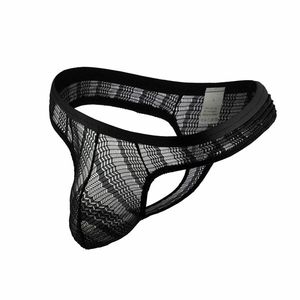 exy Hollow Lace Thong Panties See Through T-Back Underwear Lingerie For Men Briefs Underpants